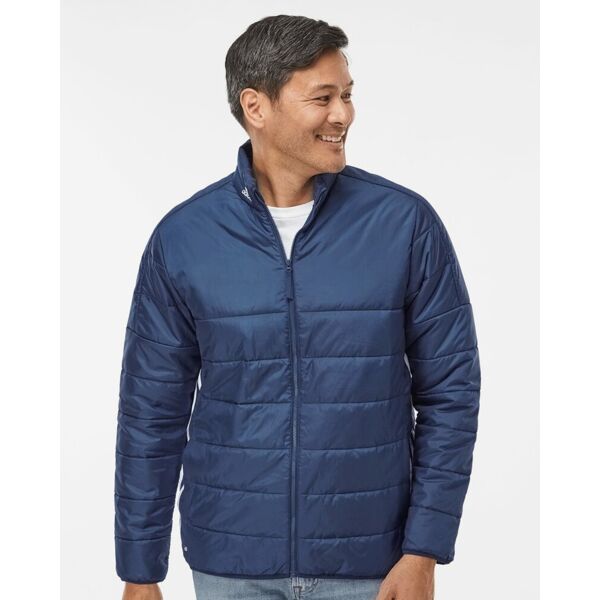 Men's 3 Stripe Puffer Full-Zip Jacket Thumbnail