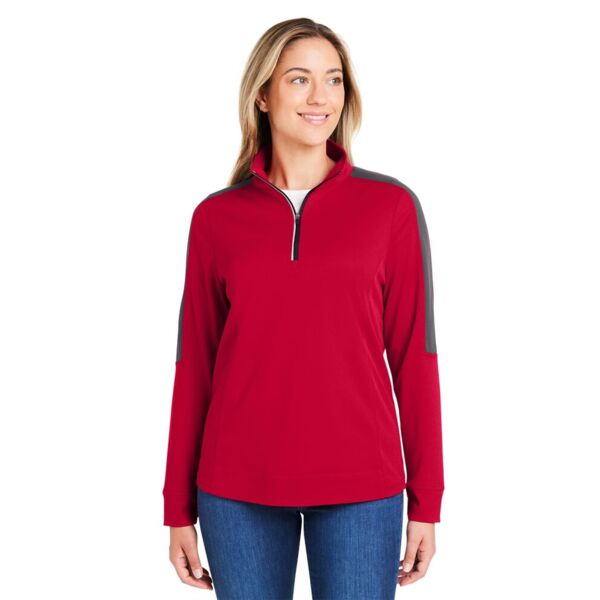 Women's Market Snag Protect Mesh Colorblock Quarter-Zip Pullover Thumbnail