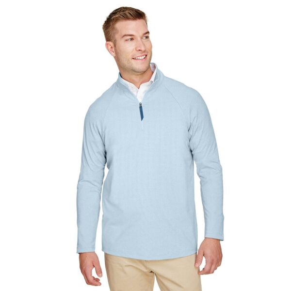Men's CrownLux Performance® Clubhouse Micro-Stripe Quarter-Zip Pullover Thumbnail