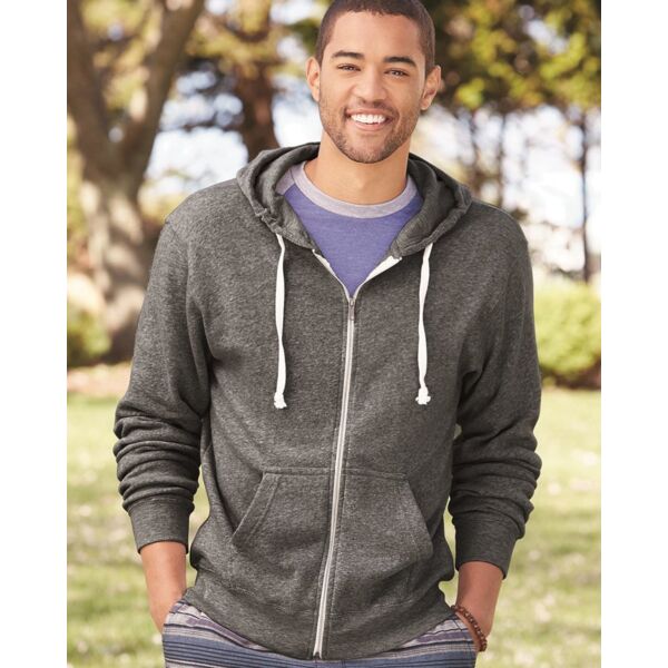 Men's Triblend Full-Zip Hooded Sweatshirt Thumbnail
