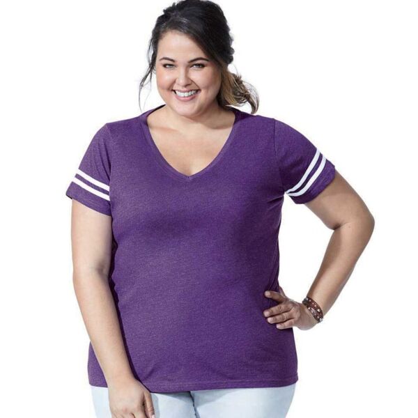 Women's Curvy Collection Vintage Football T-Shirt Thumbnail