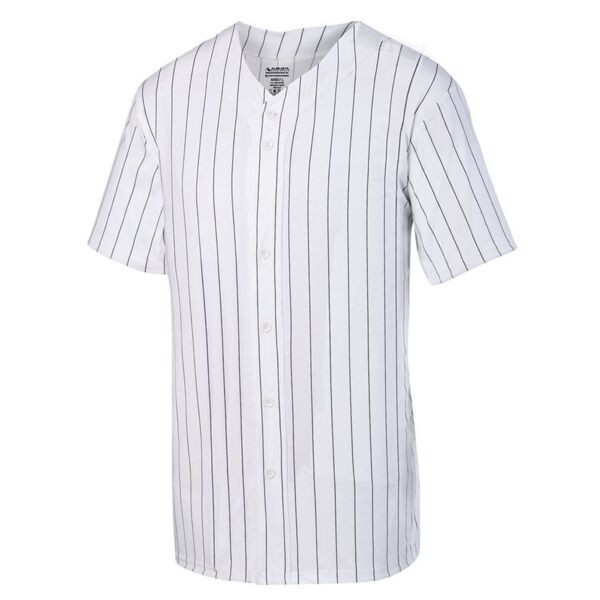 Unisex Pinstripe Full Button Baseball Jersey Thumbnail